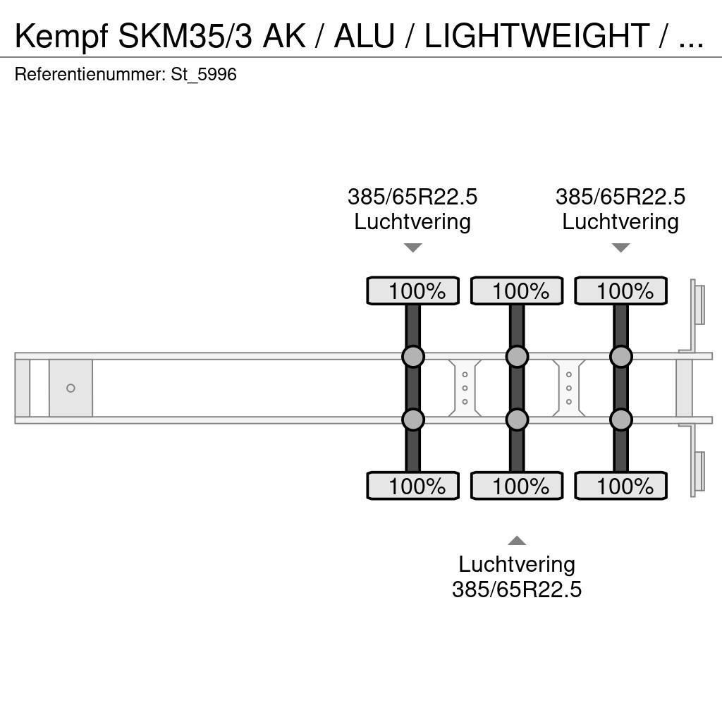 Kempf SKM35/3 AK / ALU / LIGHTWEIGHT / 29M3 / LIFT AXLE Tipptrailer
