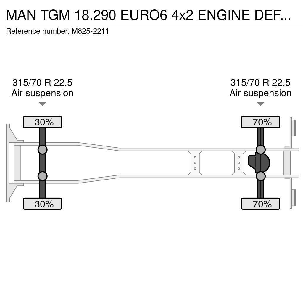 MAN TGM 18.290 EURO6 4x2 ENGINE DEFECT!!! Skåpbilar Kyl/Frys/Värme