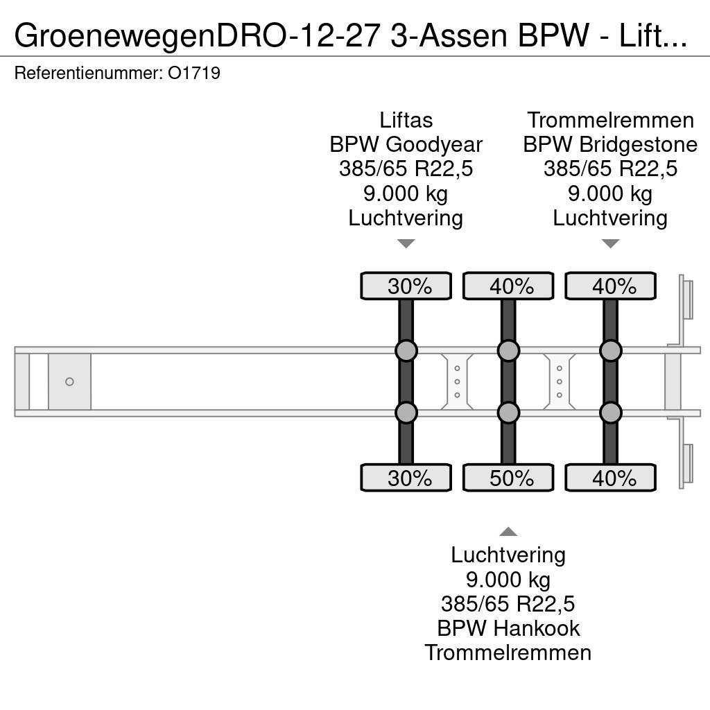 Groenewegen DRO-12-27 3-Assen BPW - Lift-as - HardHoutenvloer Kapelltrailer