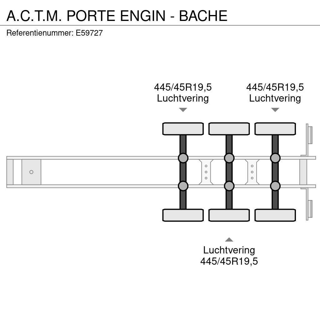  A.C.T.M. PORTE ENGIN - BACHE Låg lastande semi trailer