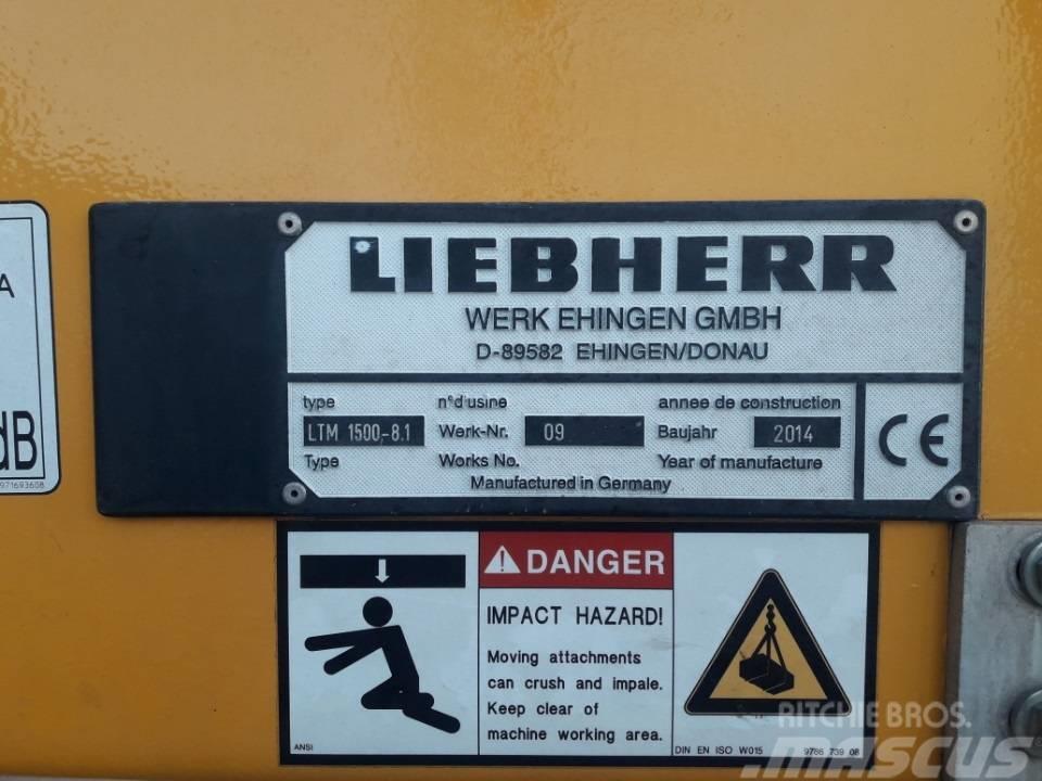 Liebherr LTM 1500-8.1 Allterrängkranar