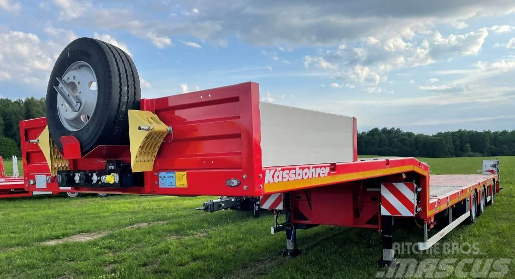 Kässbohrer Maskintrailer 3-axlig Låg lastande semi trailer