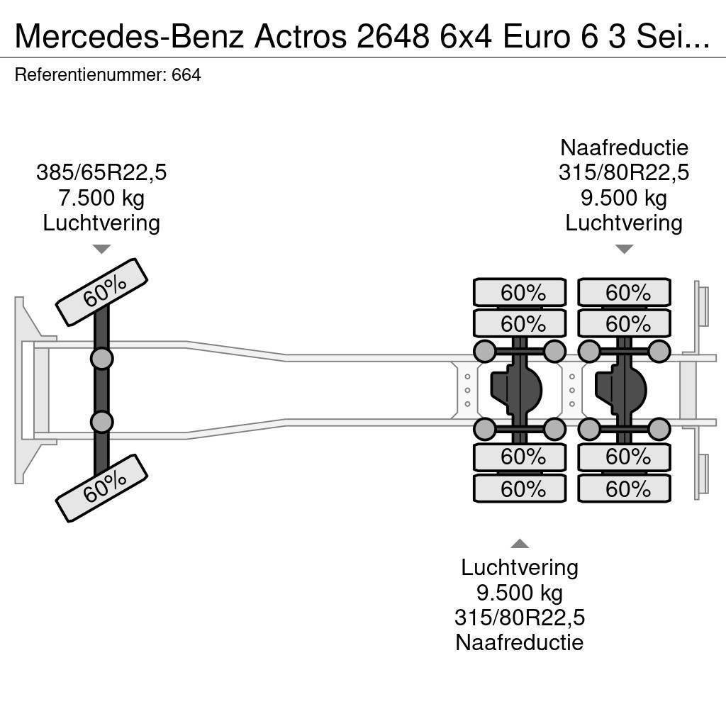 Mercedes-Benz Actros 2648 6x4 Euro 6 3 Seitenkipper! Tippbilar