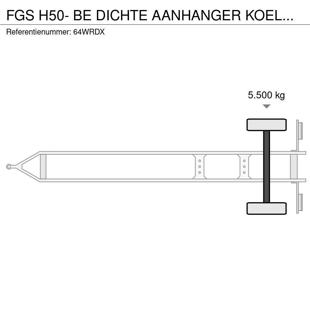  fgs H50- BE DICHTE AANHANGER KOELTRAILER APK VRIJ Skåpsläp Kyl/fry/Värme
