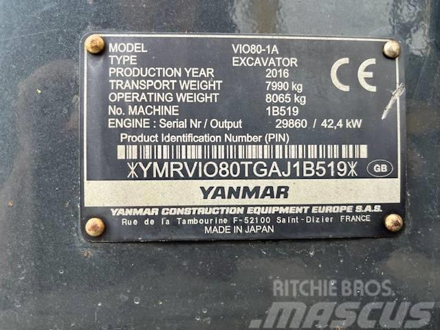 Yanmar Vio80 Midigrävmaskiner 7t - 12t