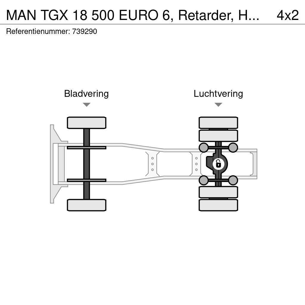 MAN TGX 18 500 EURO 6, Retarder, Hydraulic Dragbilar
