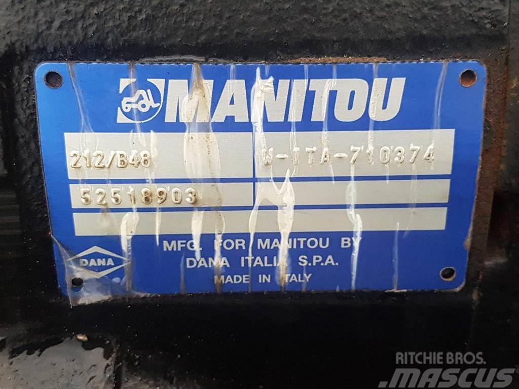 Manitou MT1840-52518903-Spicer Dana 212/B48-Axle/Achse/As Hjulaxlar