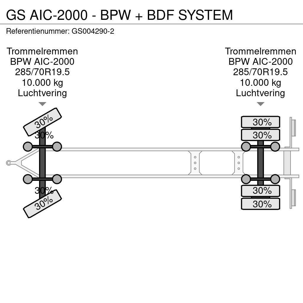 GS AIC-2000 - BPW + BDF SYSTEM Växelflak-/Containersläp