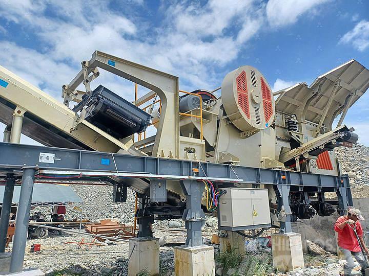 Liming NK75J mobile jaw crusher with cone crusher Mobila krossar