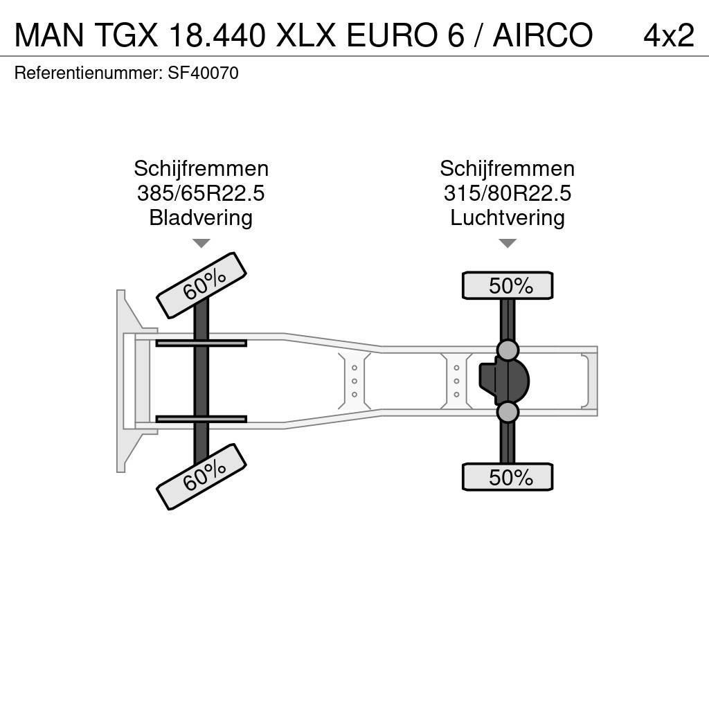 MAN TGX 18.440 XLX EURO 6 / AIRCO Dragbilar