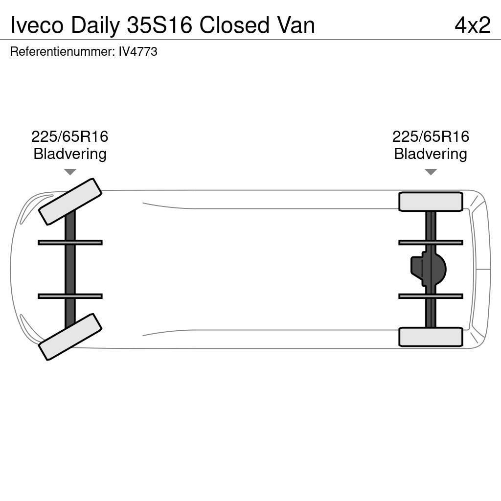 Iveco Daily 35S16 Closed Van Lätta lastbilar