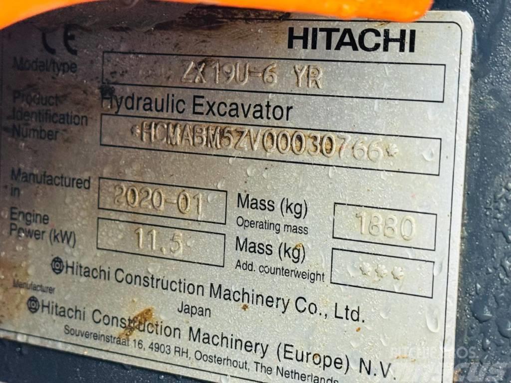Hitachi ZX 19 U-6 YR Minigrävare < 7t