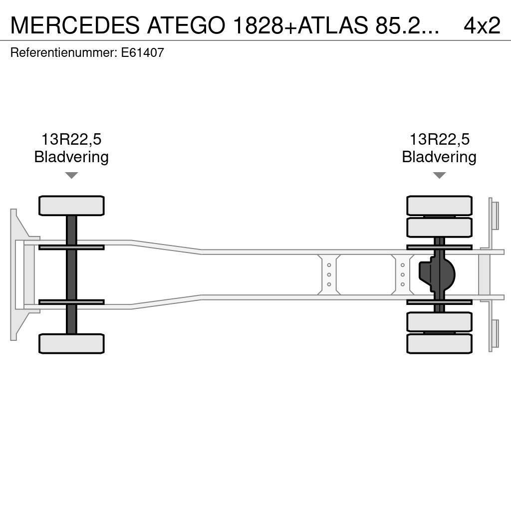 Mercedes-Benz ATEGO 1828+ATLAS 85.2+DALBY14T Växelflak-/Containerbilar