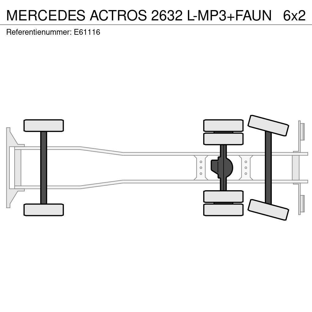 Mercedes-Benz ACTROS 2632 L-MP3+FAUN Sopbilar