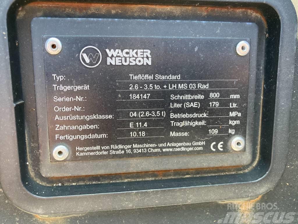Wacker Neuson Tieflöffel 800mm MS03 Radlog Krosskopor