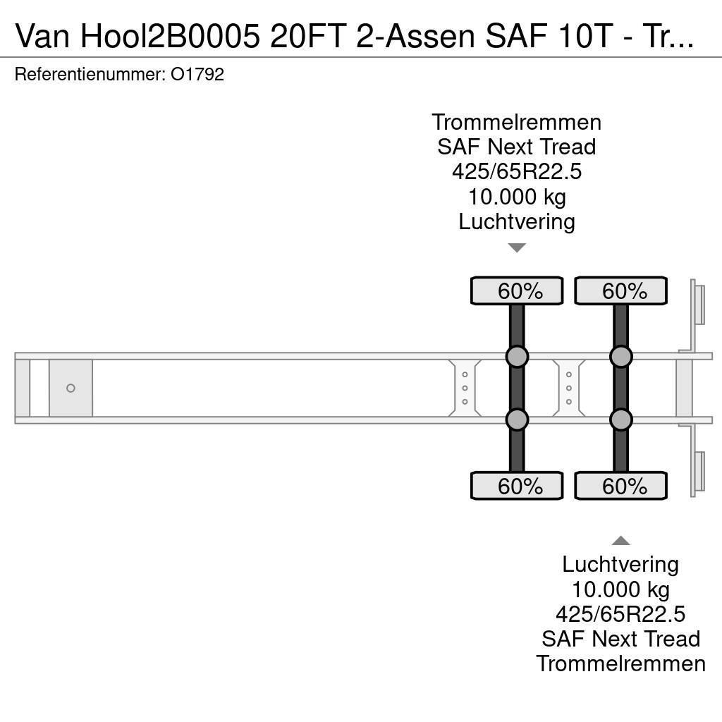 Van Hool 2B0005 20FT 2-Assen SAF 10T - Trommelremmen - Ferr Containertrailer