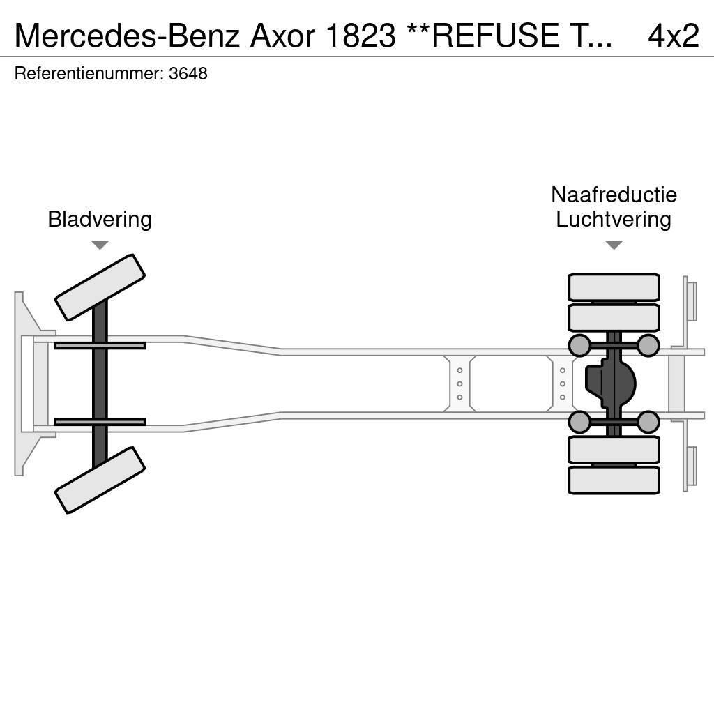 Mercedes-Benz Axor 1823 **REFUSE TRUCK-BENNE ORDURE-MULLWAGEN** Sopbilar