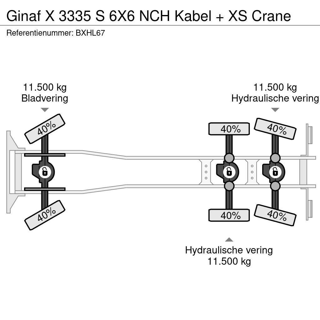 Ginaf X 3335 S 6X6 NCH Kabel + XS Crane Lastväxlare/Krokbilar