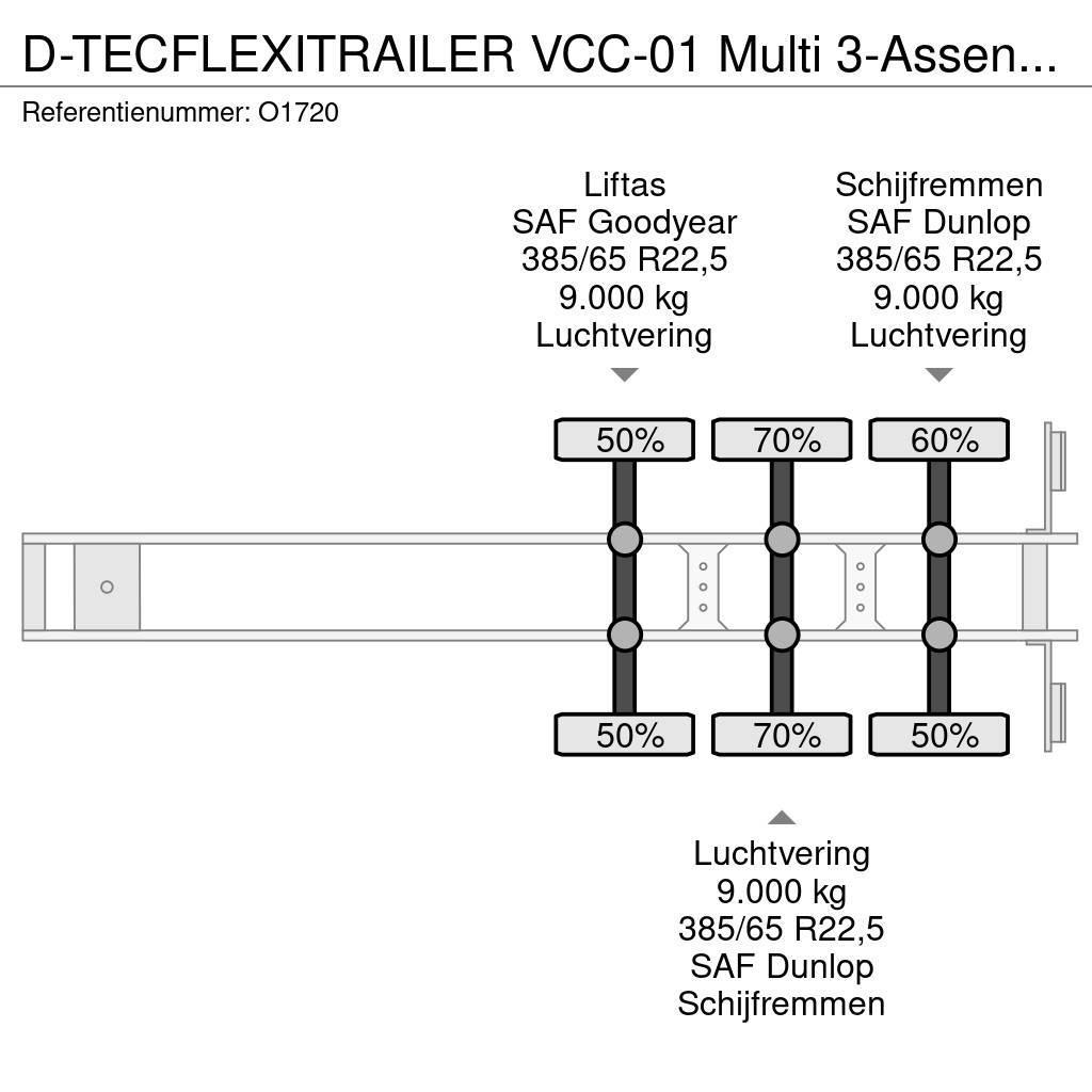 D-tec FLEXITRAILER VCC-01 Multi 3-Assen SAF - Schijfremm Containertrailer