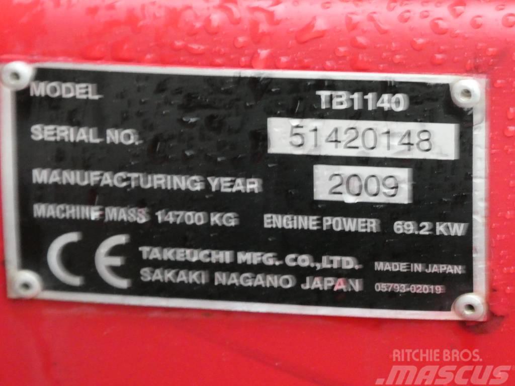Takeuchi TB1140 + Palfinger PK 7501 + ENGCON Bandgrävare