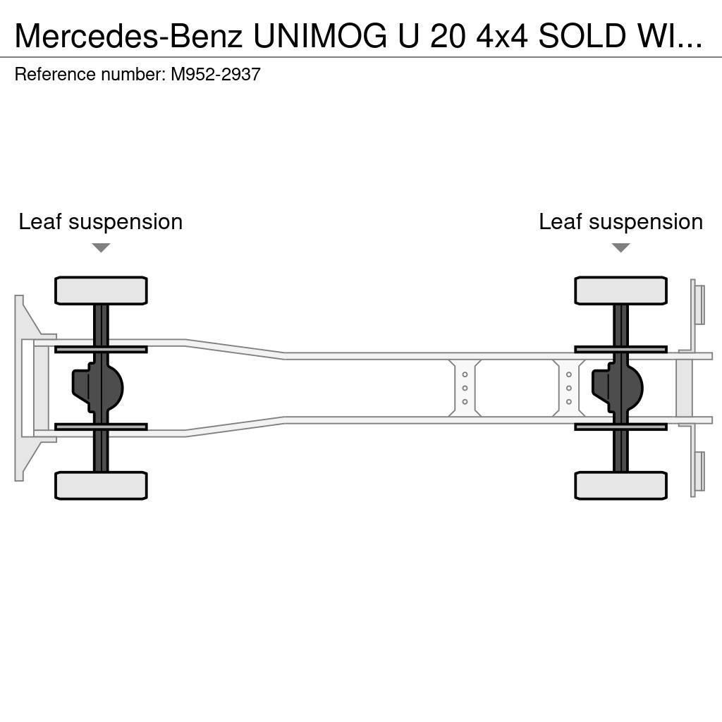 Mercedes-Benz UNIMOG U 20 4x4 SOLD WITHOUT SNOW PLOW & SPREADER Tippbilar