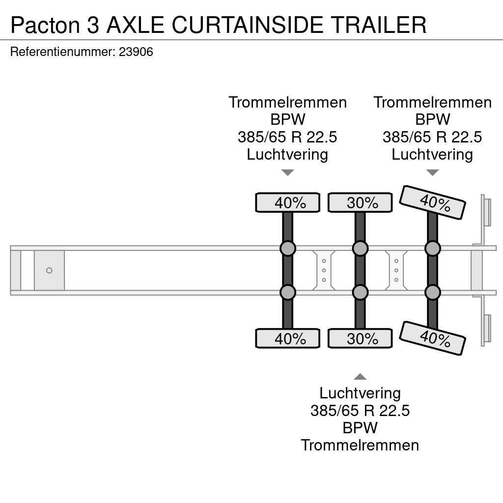 Pacton 3 AXLE CURTAINSIDE TRAILER Kapelltrailer