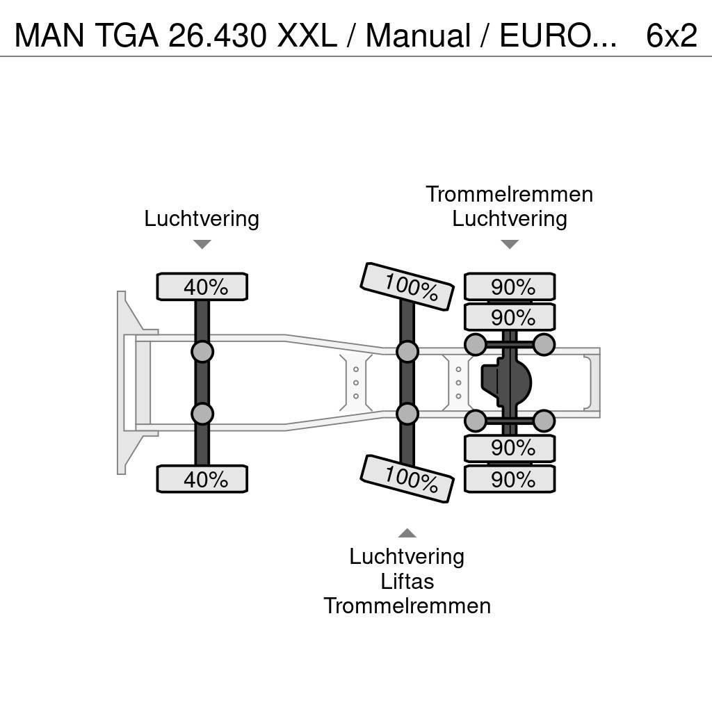 MAN TGA 26.430 XXL / Manual / EURO 3 / Airco / Hydraul Dragbilar