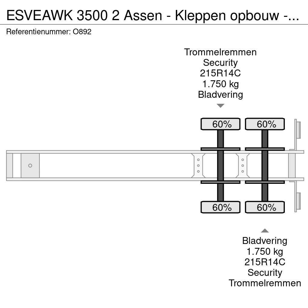 Esve AWK 3500 2 Assen - Kleppen opbouw - FietsVervoer - Skåptrailer