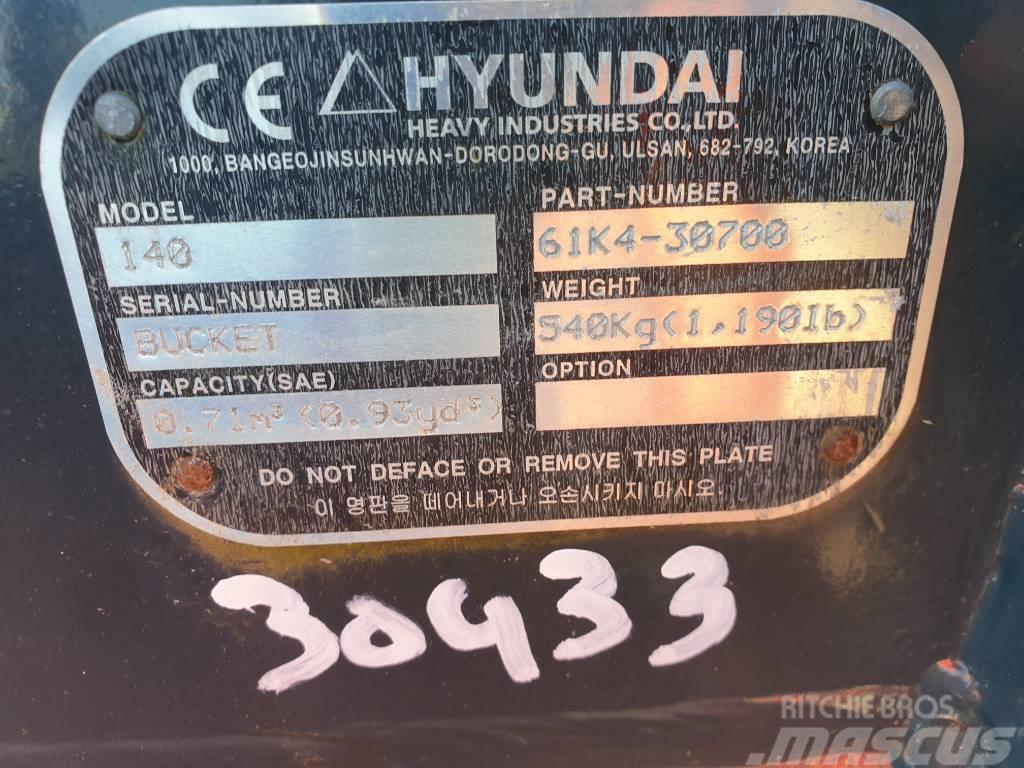 Hyundai Excavator Bucket, 61K4-30700, 140 Skopor