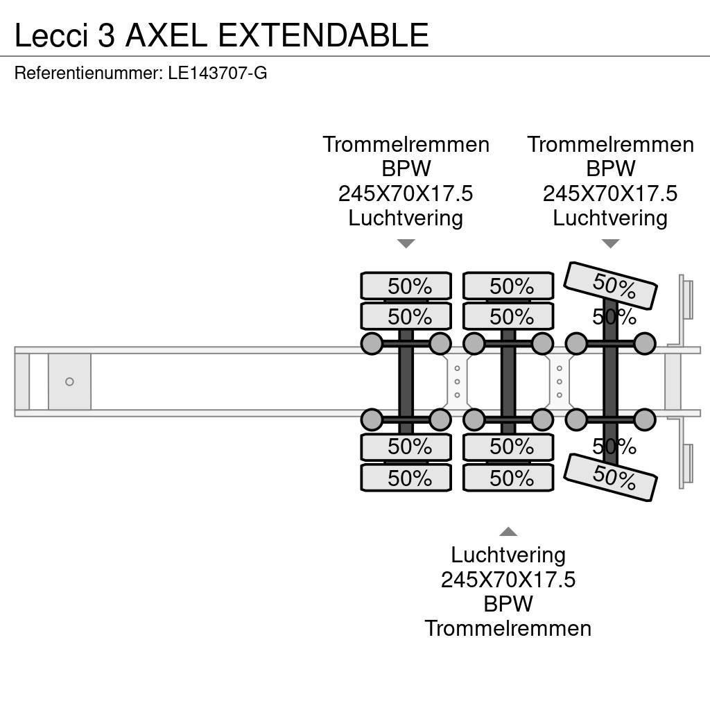  Lecci 3 AXEL EXTENDABLE Låg lastande semi trailer