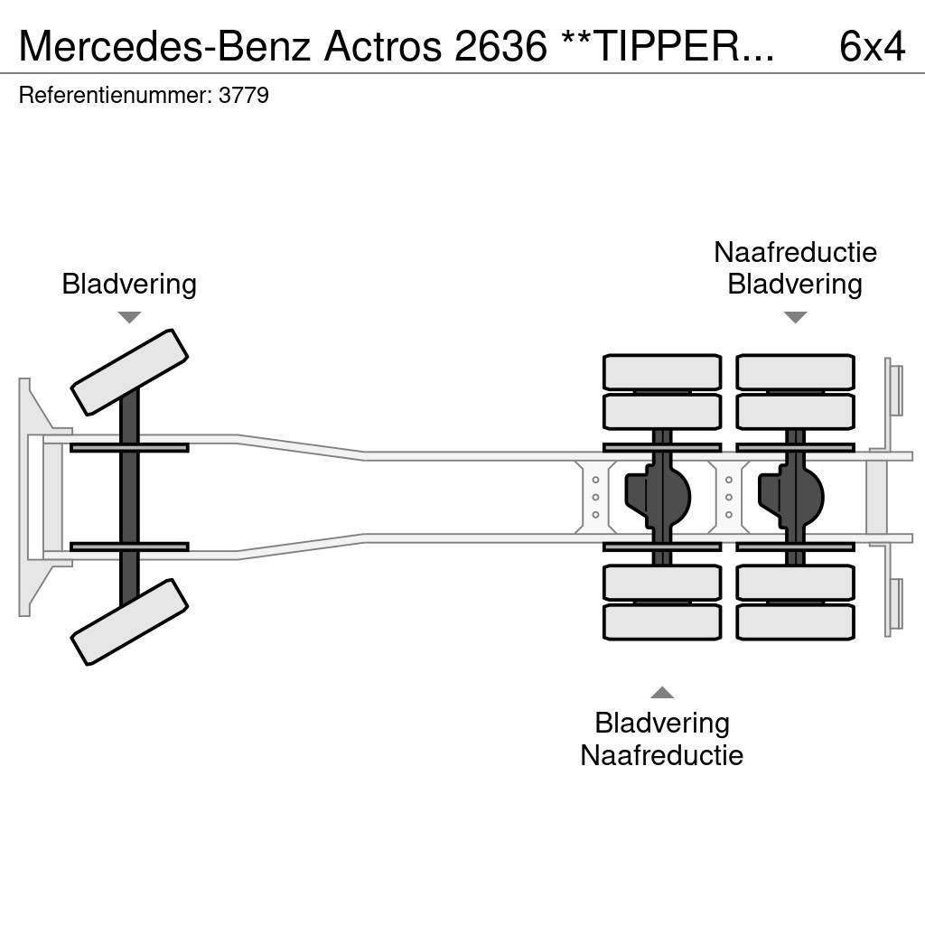 Mercedes-Benz Actros 2636 **TIPPER+HMF2503 K4 (4x) + RADIO - TOP Tippbilar
