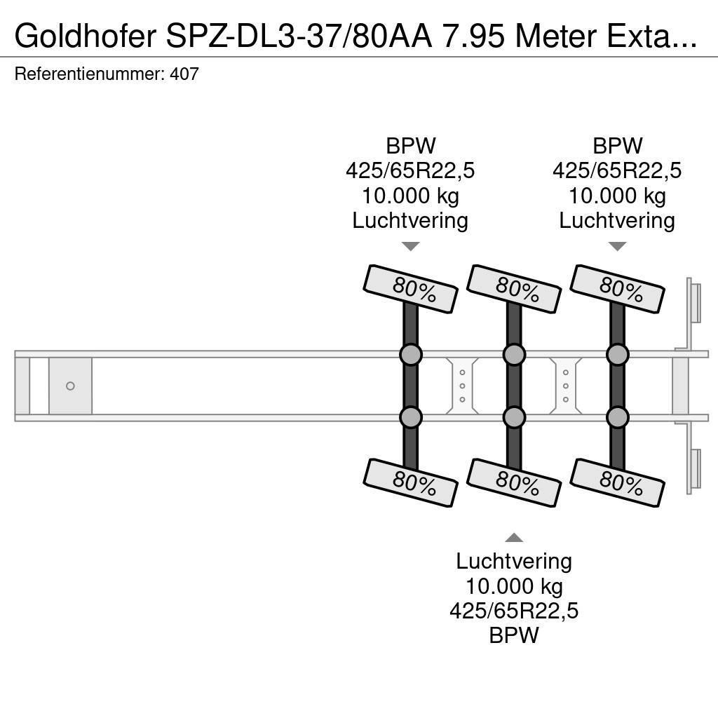 Goldhofer SPZ-DL3-37/80AA 7.95 Meter Extandable Powersteerin Flaktrailer