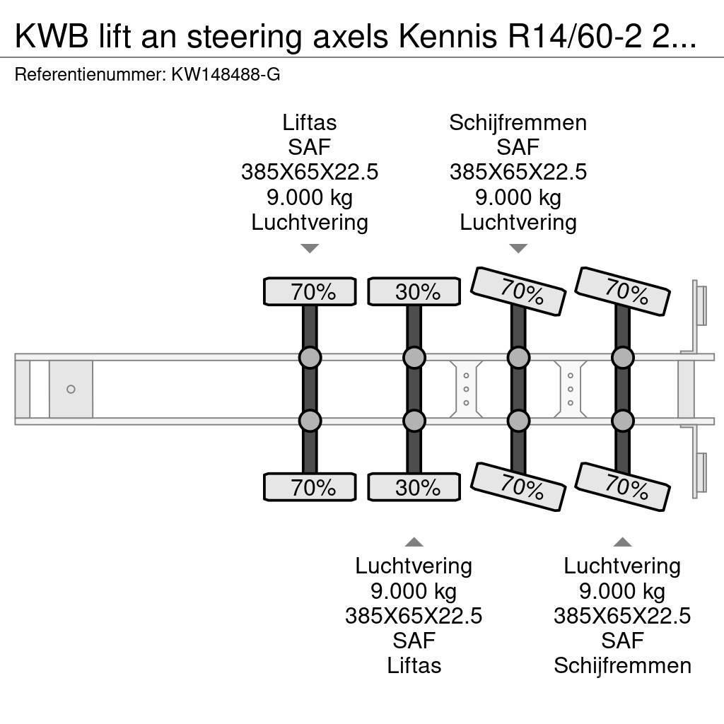  Kwb lift an steering axels Kennis R14/60-2 2015 Flaktrailer