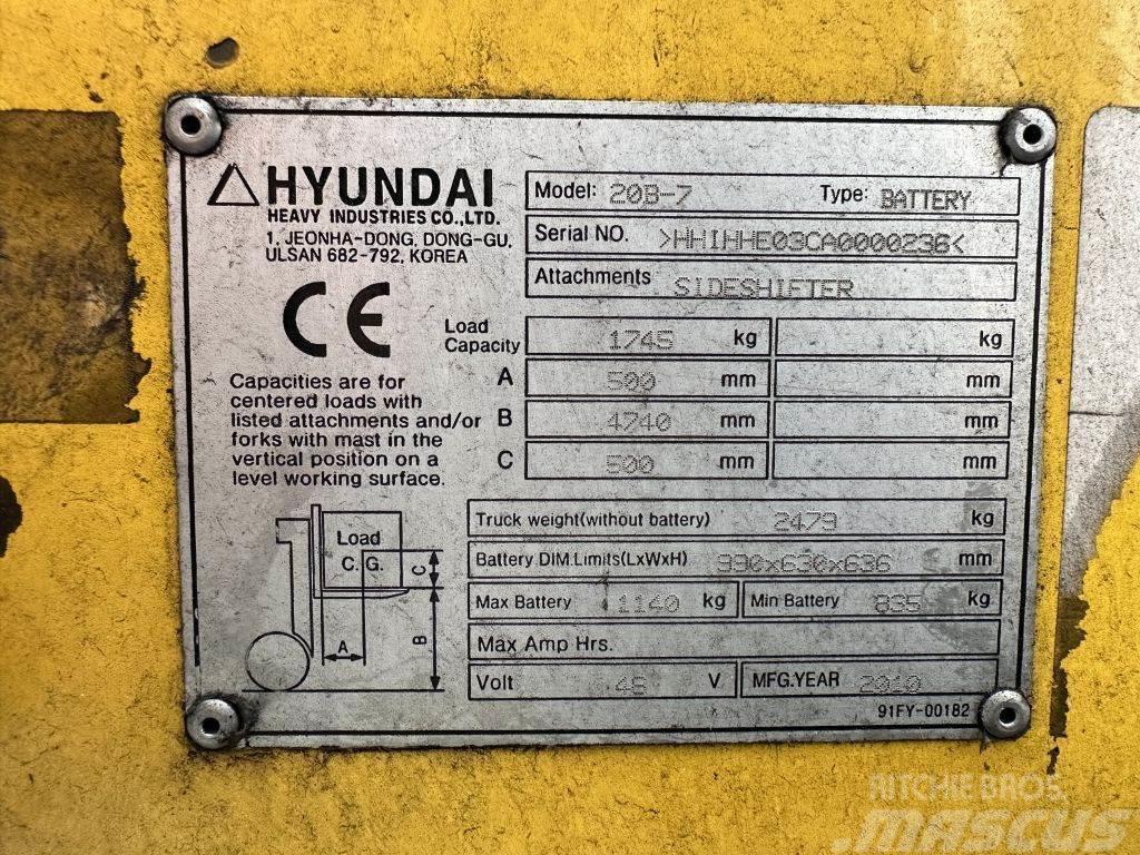 Hyundai 20 B 7 Elmotviktstruckar