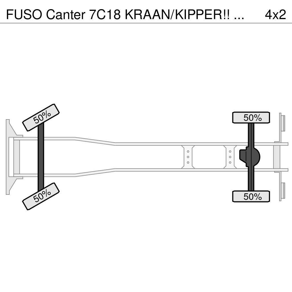 Fuso Canter 7C18 KRAAN/KIPPER!! EURO6!! Allterrängkranar