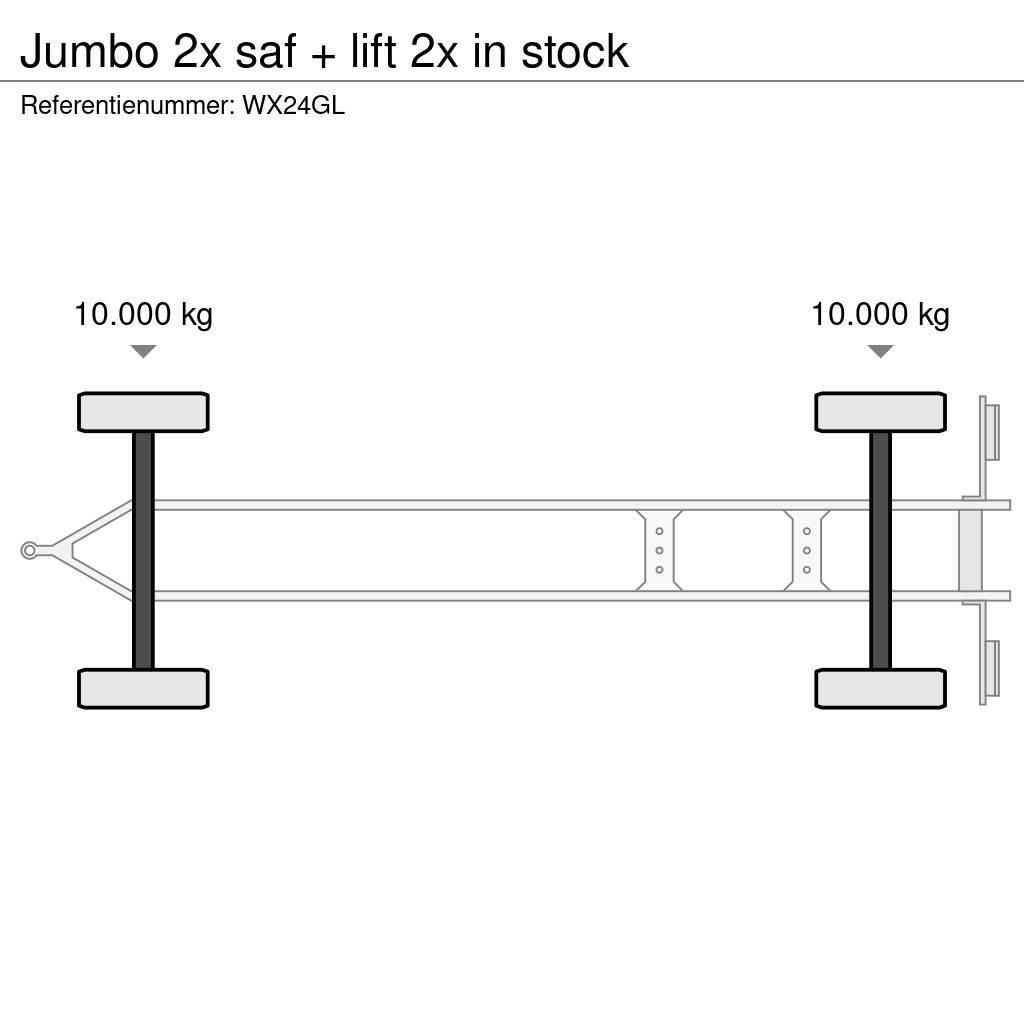 Jumbo 2x saf + lift 2x in stock Skåpsläp
