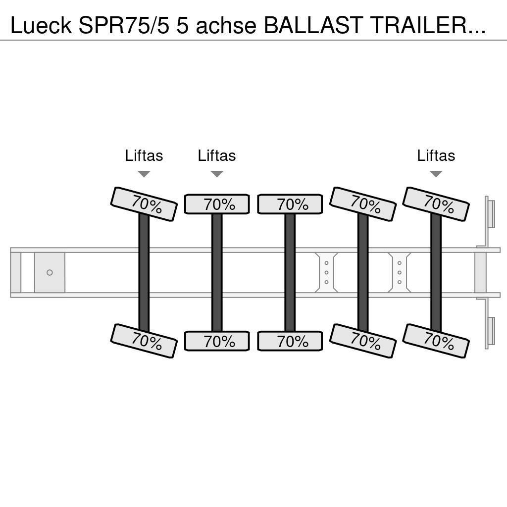 Lueck SPR75/5  5 achse BALLAST TRAILER 3x STEERAXLE!! Flaktrailer
