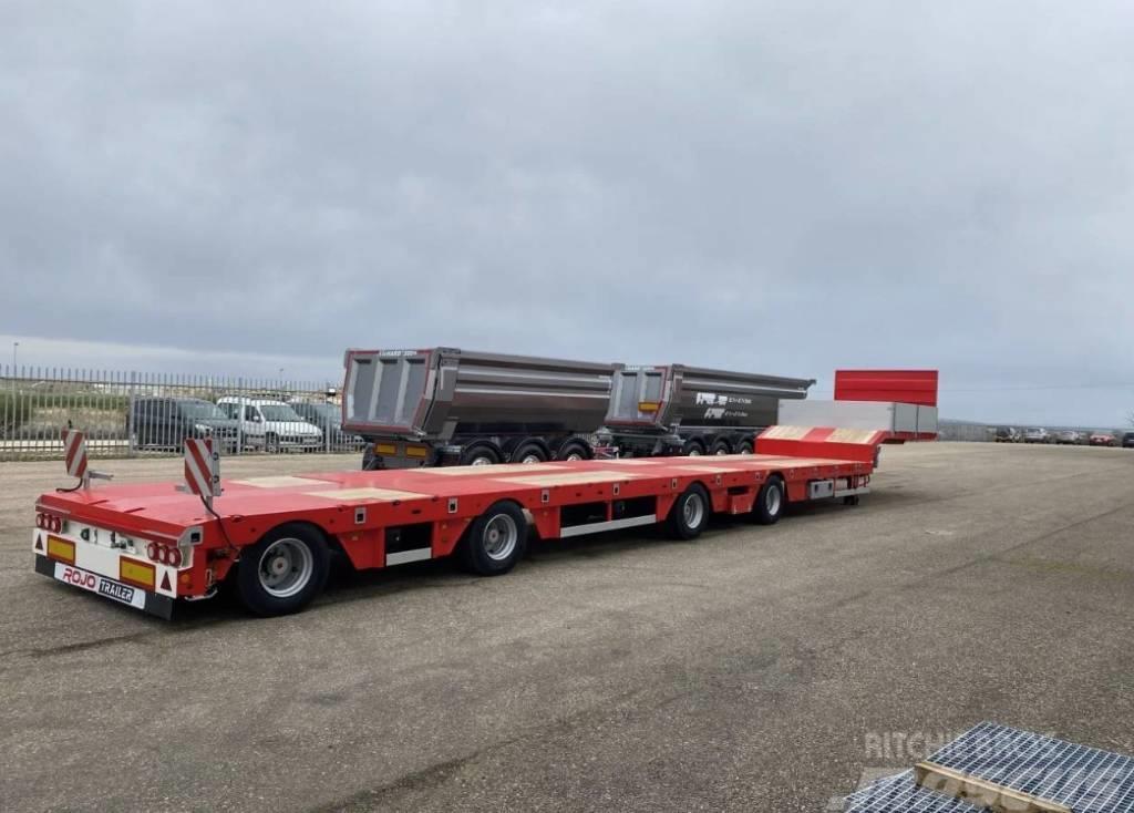 Rojo Trailer 4-axlad låglastande trailer Rak 18,5m Låg lastande semi trailer