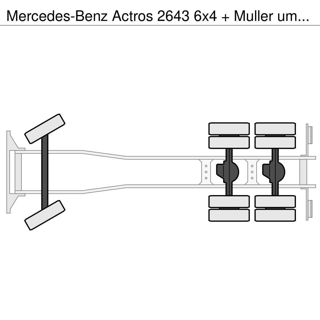 Mercedes-Benz Actros 2643 6x4 + Muller umwelttechniek aufbau Slamsugningsbil
