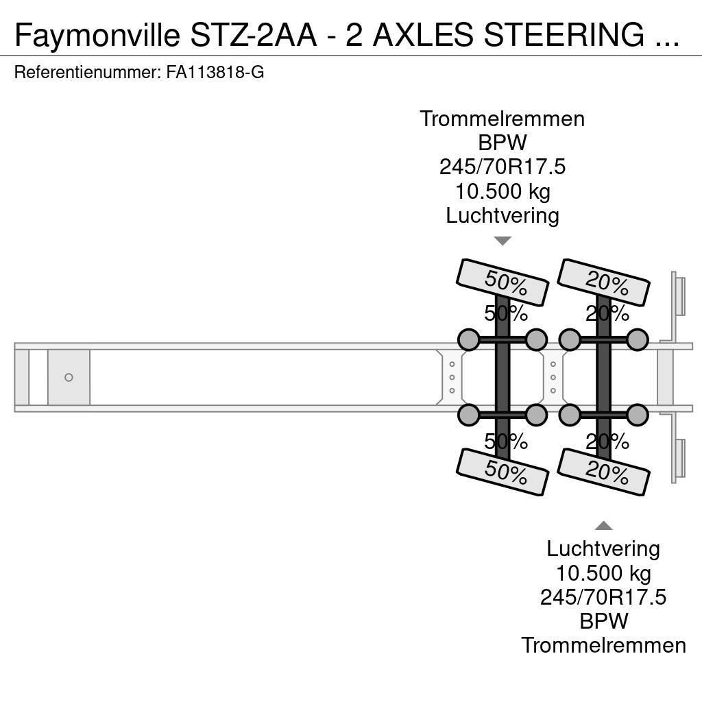 Faymonville STZ-2AA - 2 AXLES STEERING - BED: 7,40 + 3,55 METE Låg lastande semi trailer
