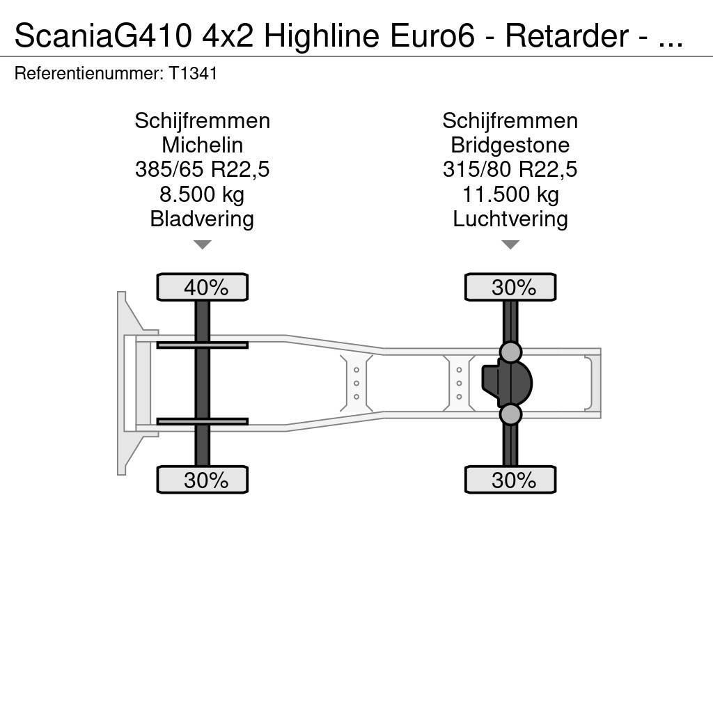 Scania G410 4x2 Highline Euro6 - Retarder - PTO - KiepHyd Dragbilar