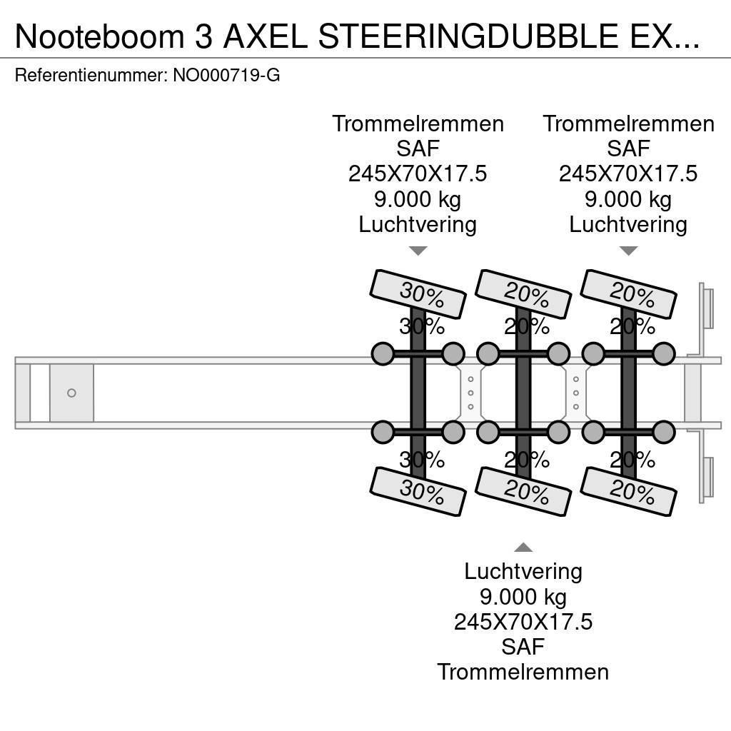 Nooteboom 3 AXEL STEERINGDUBBLE EXTENDABLE 2 X 5,5 METER Låg lastande semi trailer