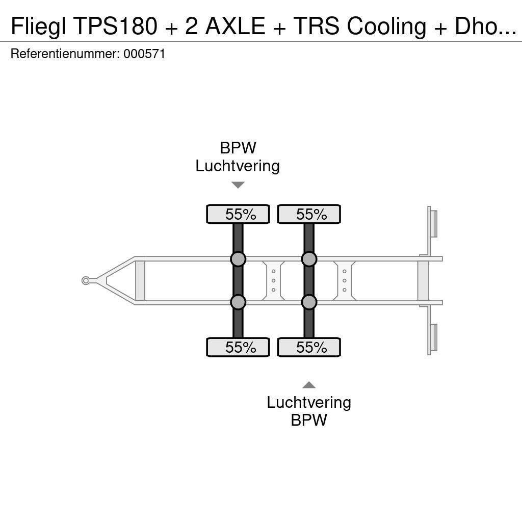 Fliegl TPS180 + 2 AXLE + TRS Cooling + Dhollandia Lift Skåpsläp Kyl/fry/Värme