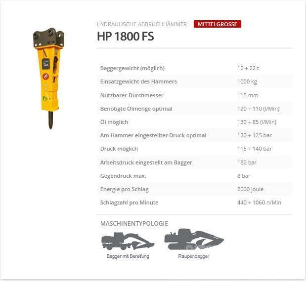 Indeco HP 1800 FS Hydraulhammare