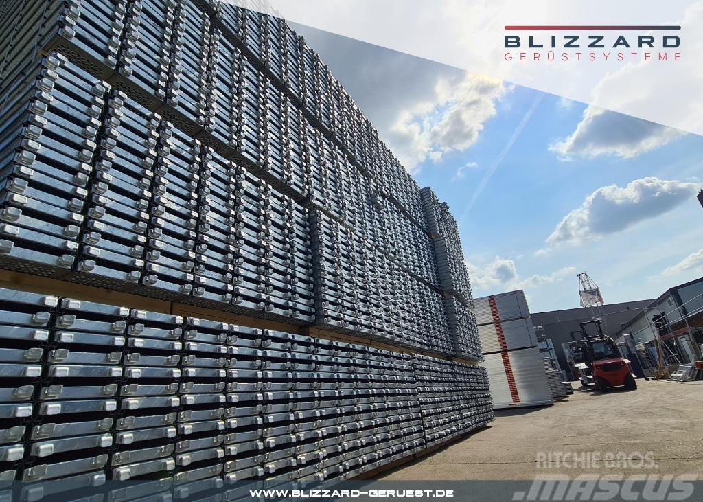  163 m² neues Fassadengerüst mit Stahlböden Blizzar Byggställningar
