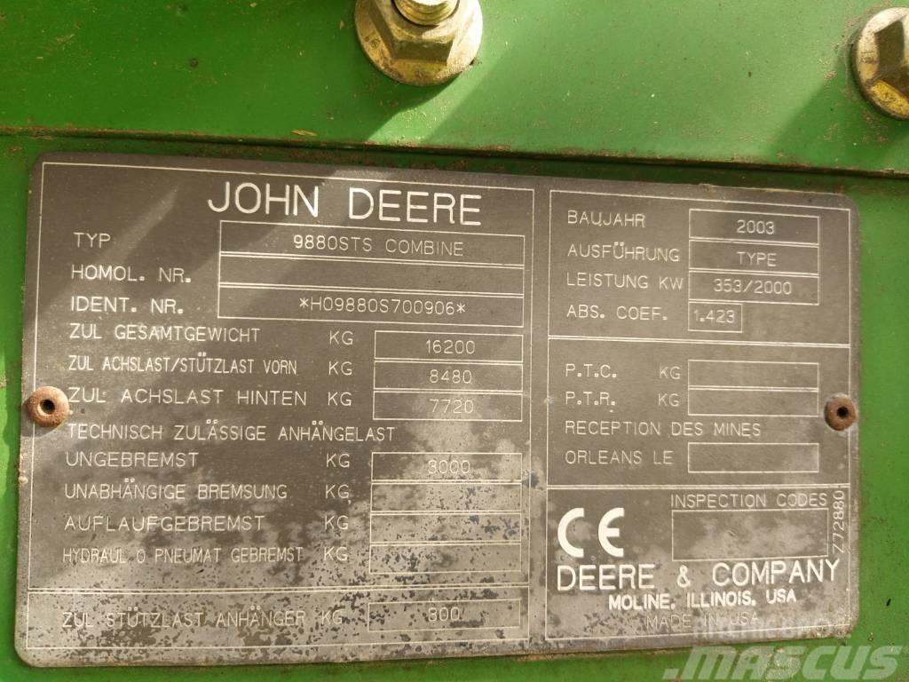 John Deere 9880 STS Skördetröskor
