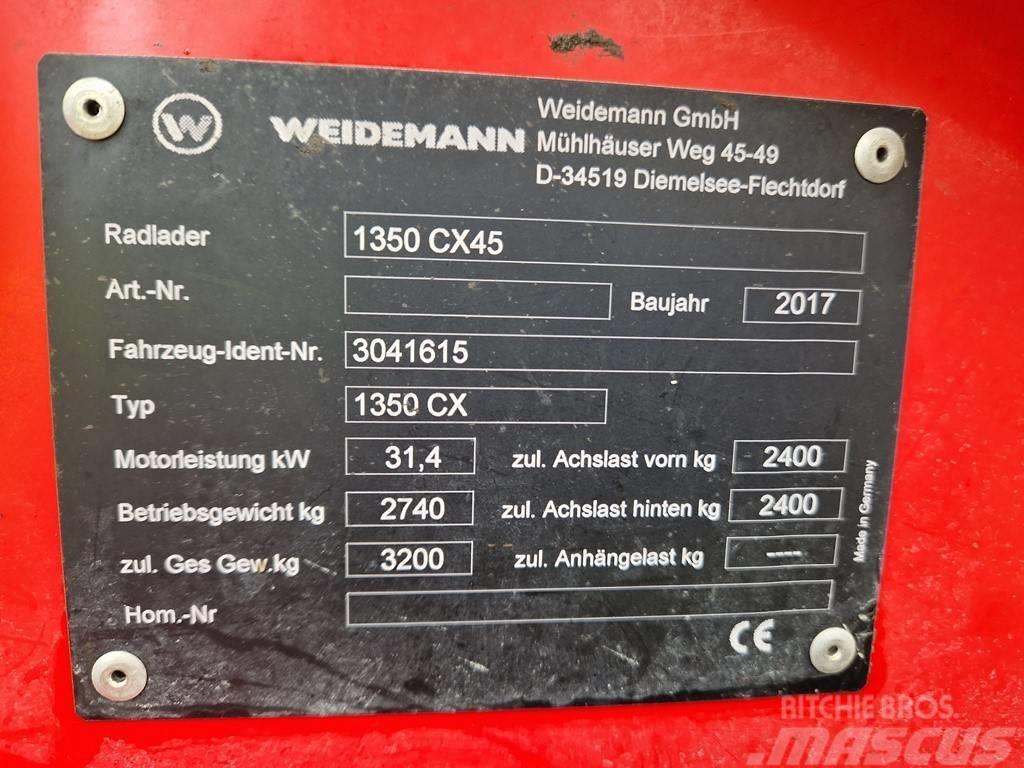Weidemann 1350 CX45 Hoflader Radlader Hofschlepper Frontlastare och grävare