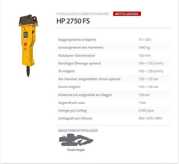 Indeco HP 2750 FS Hydraulhammare