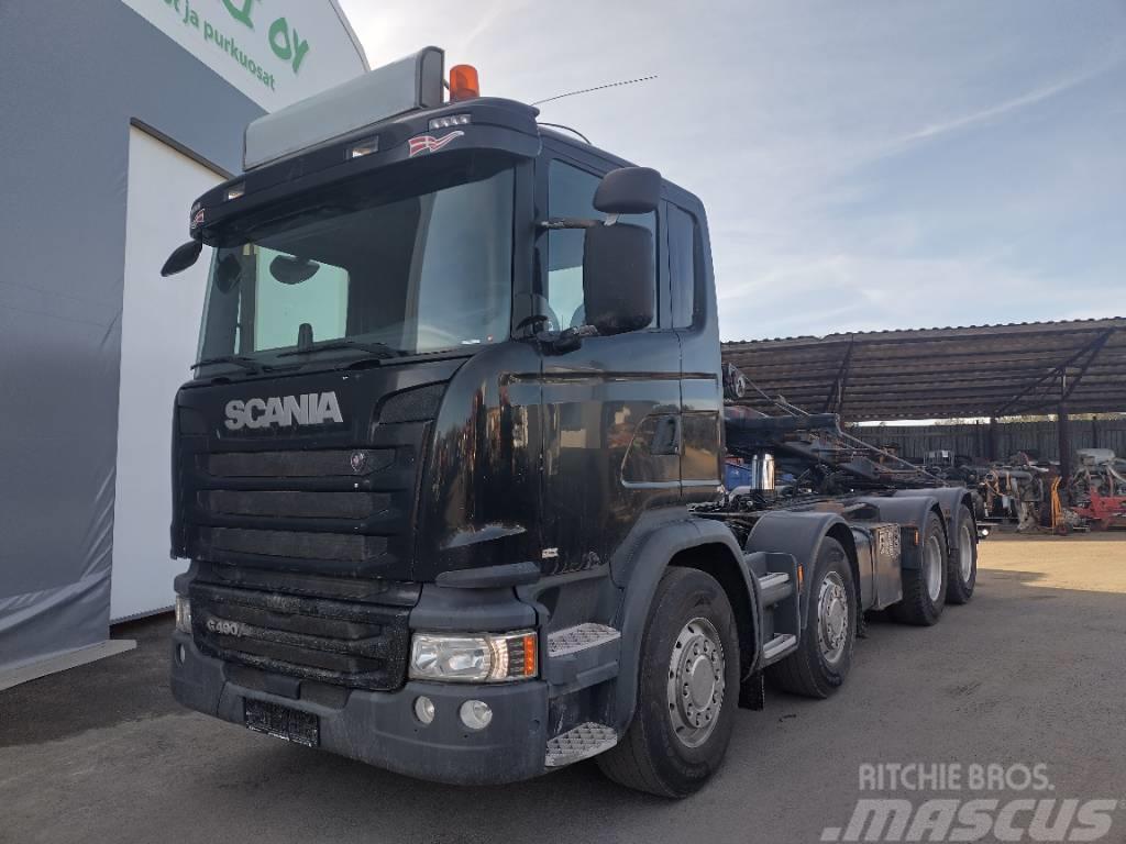 Scania R490 8x4 vaijerilaite,Euro6 Lastväxlare med kabellift