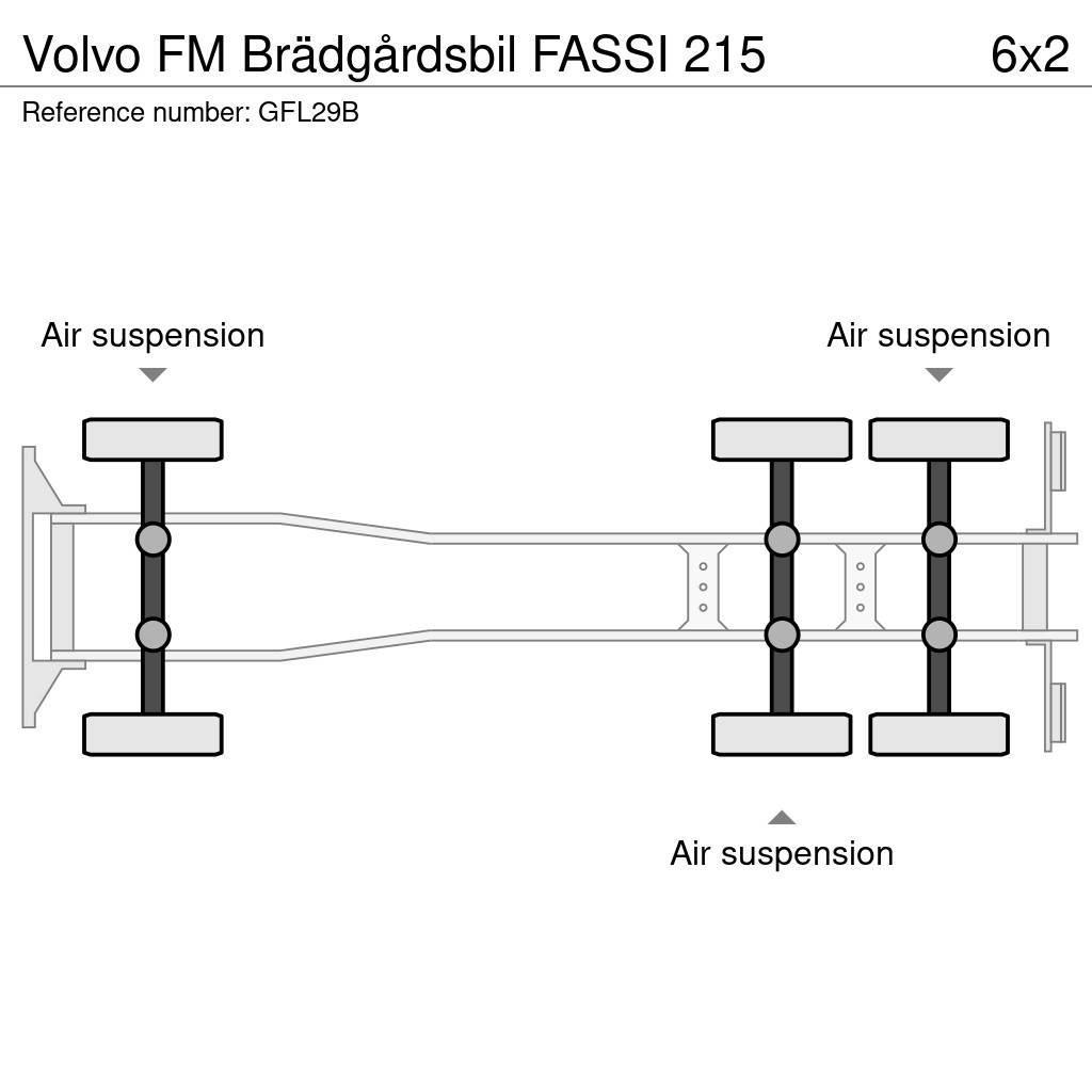 Volvo FM Brädgårdsbil FASSI 215 Flakbilar